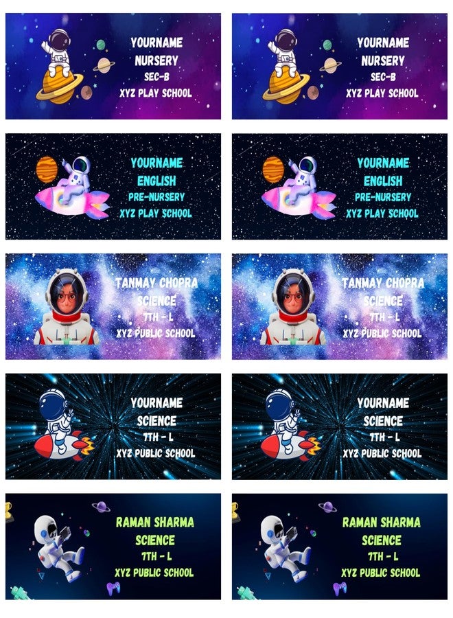 Yellow Nuts ملصقات أسماء شخصية للأطفال من يلو ناتس، 36 قطعة، مقاومة للماء، للدفاتر وزجاجات المياه. - Image 1